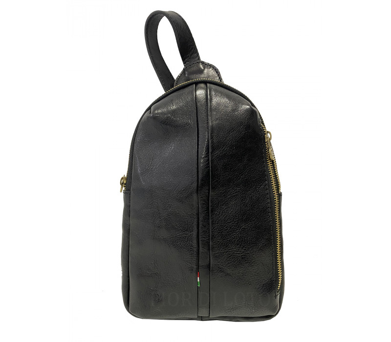 Enzo Small Pebbled Leather Shoulder Bag